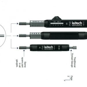 گیج برو نرو توپی پیچی با عمق سنج لایتک مدل کمبی سایز M10 - 6H